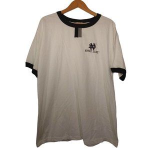 Notre Dame T Shirt Mens XL Campus Commodities Embroidered Logo Vintage 1986 New